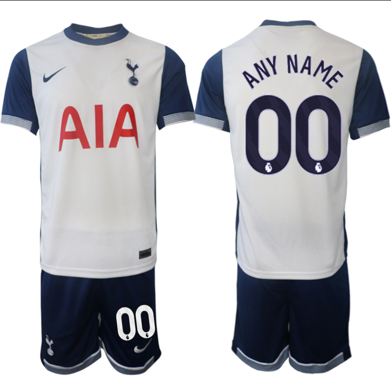 Men 2024-2025 Club Tottenham home White customized Soccer Jersey->customized soccer jersey->Custom Jersey